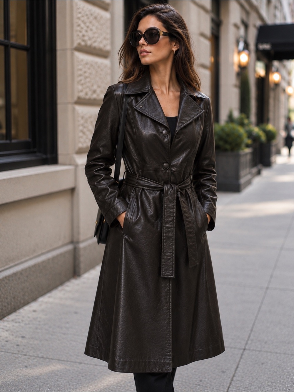 Vintage Golet Leather Coat Womens 6 Brown Black Mid Century 50s 60s Gole't